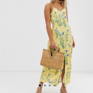 ASOS brand new yellow floral maxi dress